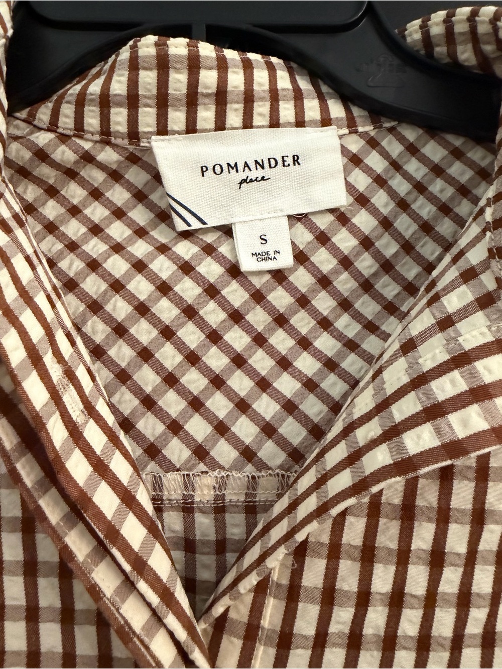 Pomander Place Brown & Cream Midi Shirt Dress with Waist Tie - Picture 3 of 4